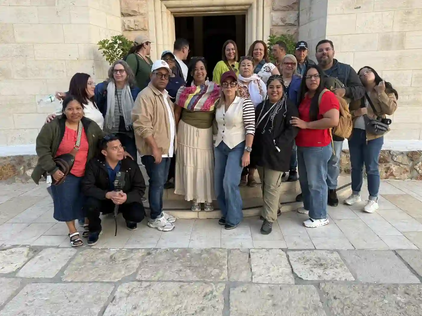 Grupo de viajeros en Tierra Santa