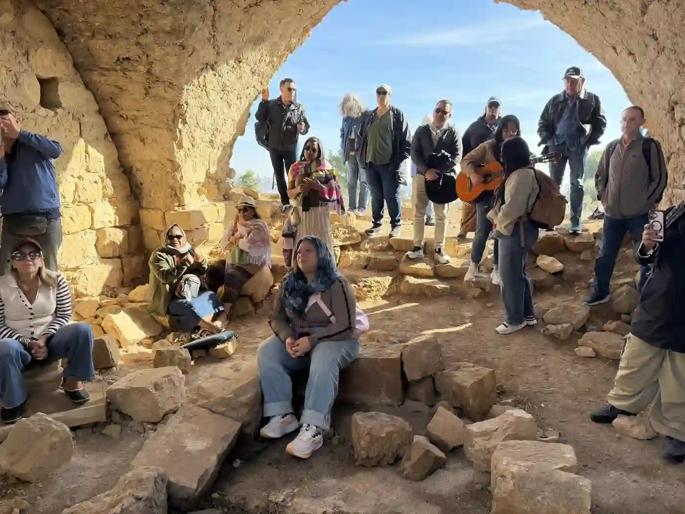Grupo en el Herodión, Israel